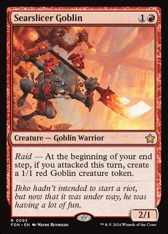 Searslicer Goblin - (Foil): Foundations