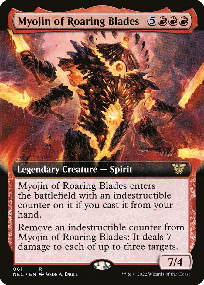 Myojin of Roaring Blades (Extended Art): Neon Dynasty Commander