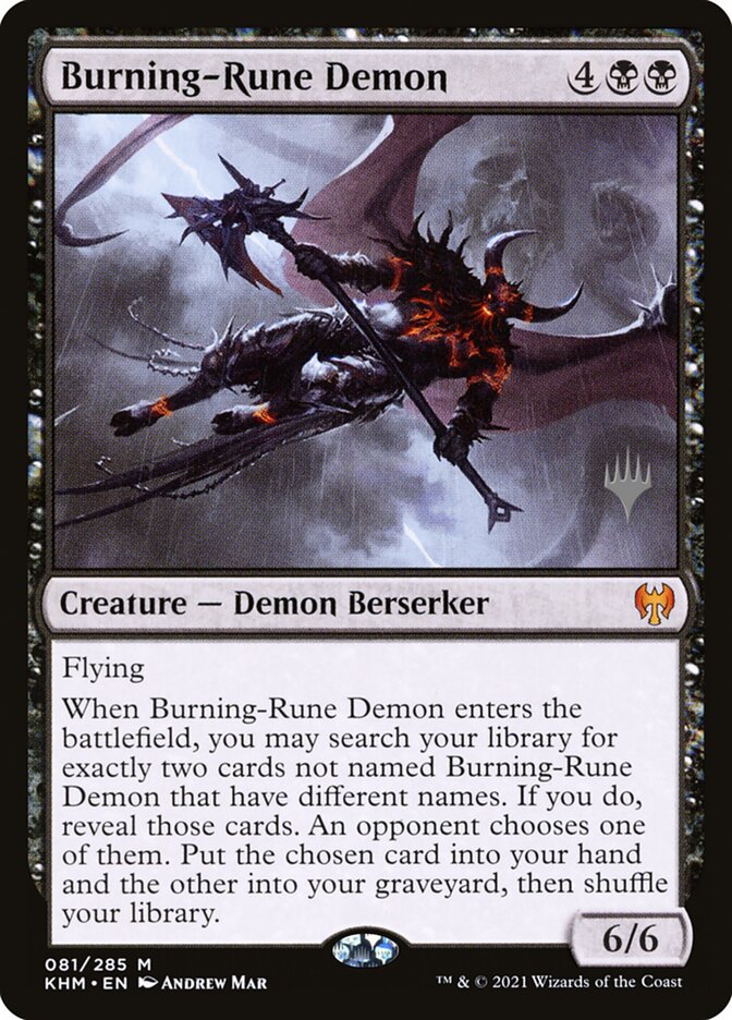 Burning-Rune Demon - (Foil): Kaldheim Promos