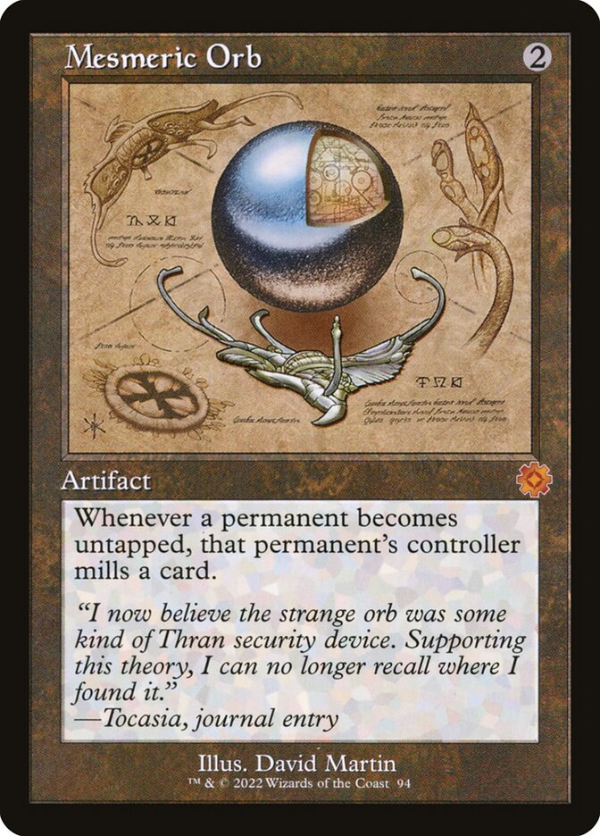 Mesmeric Orb (#094) (Retro Frame) - (Foil): The Brothers' War Retro Artifacts