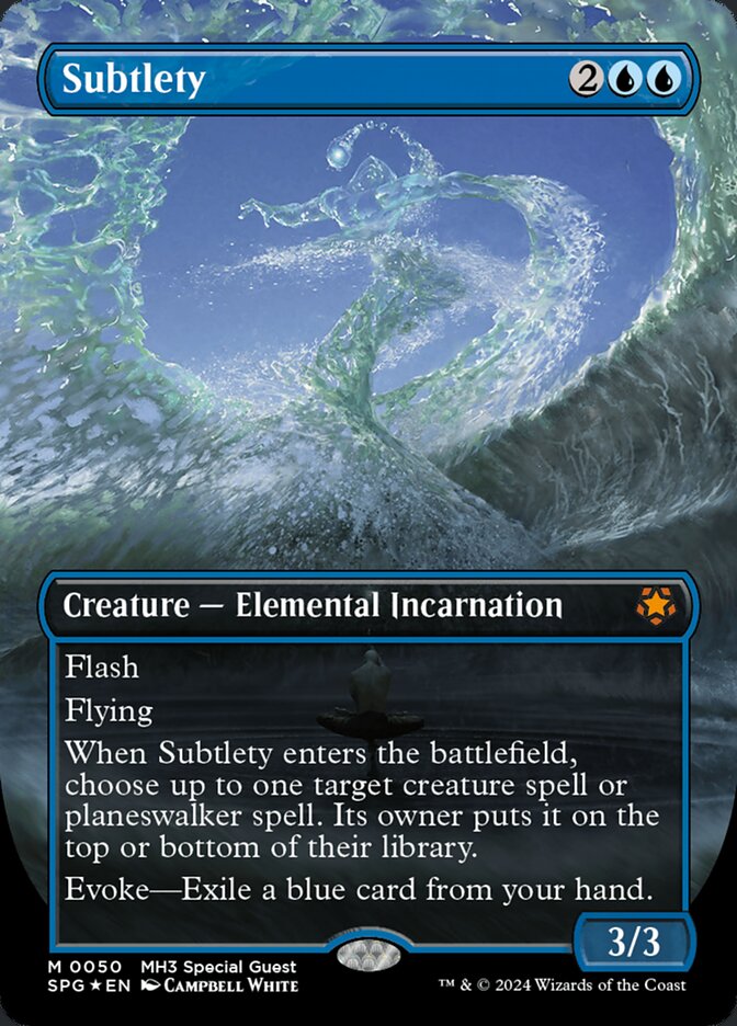 Subtlety (Borderless) (Textured Foil) - (Foil): Special Guests