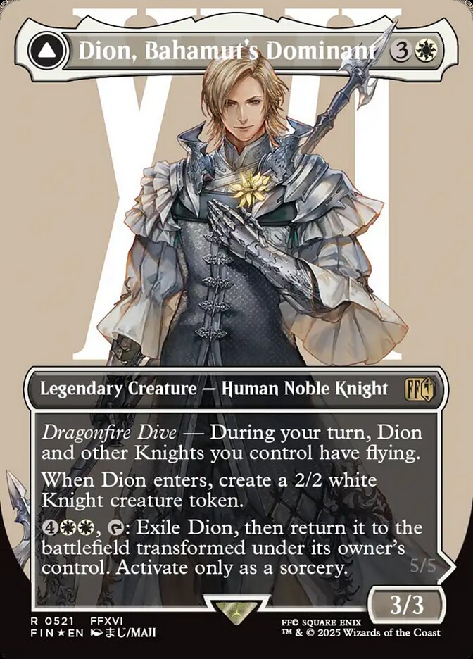 Dion, Bahamut's Dominant // Bahamut, Warden of Light - (Foil): Final Fantasy