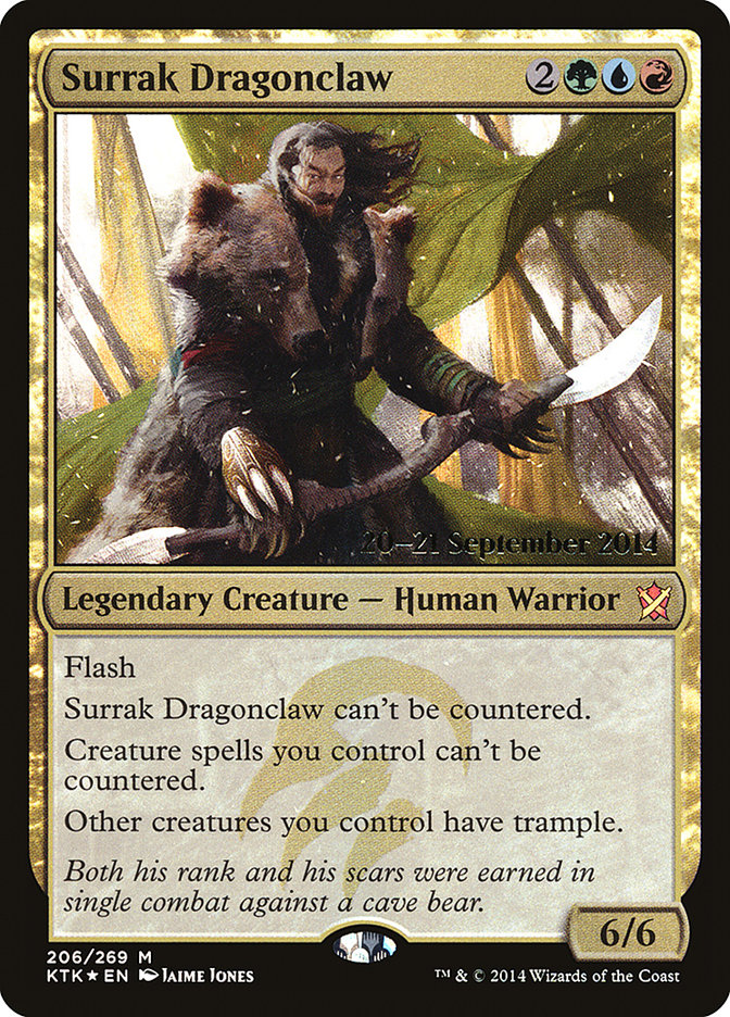 Surrak Dragonclaw (Prerelease) (Khans of Tarkir) - (Foil): Khans of Tarkir Promos