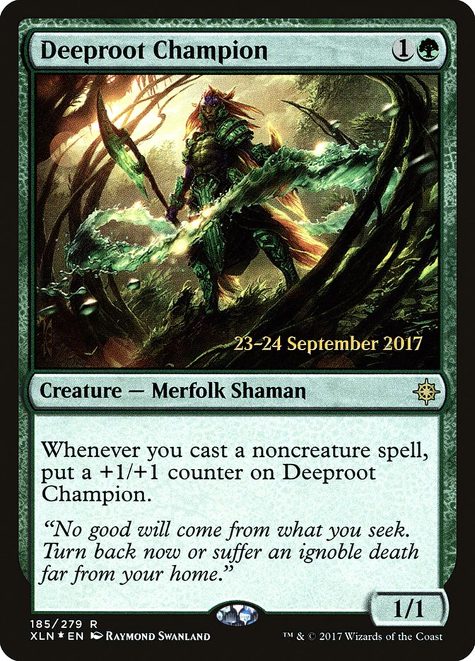 Deeproot Champion (Prerelease) (Ixalan) - (Foil): Ixalan Promos