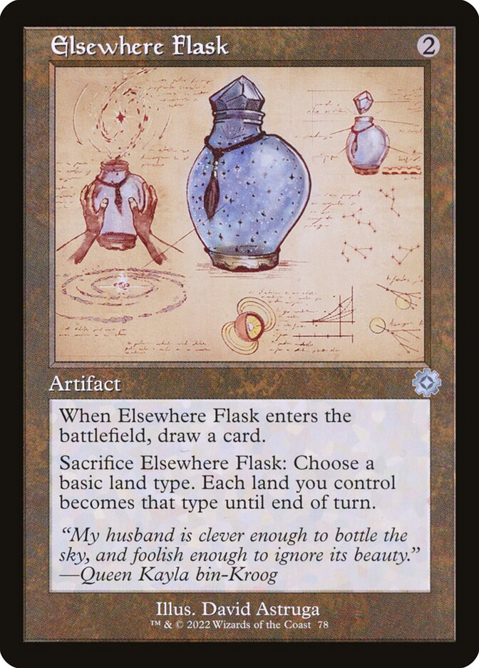 Elsewhere Flask (#078) (Retro Frame) - (Foil): The Brothers' War Retro Artifacts