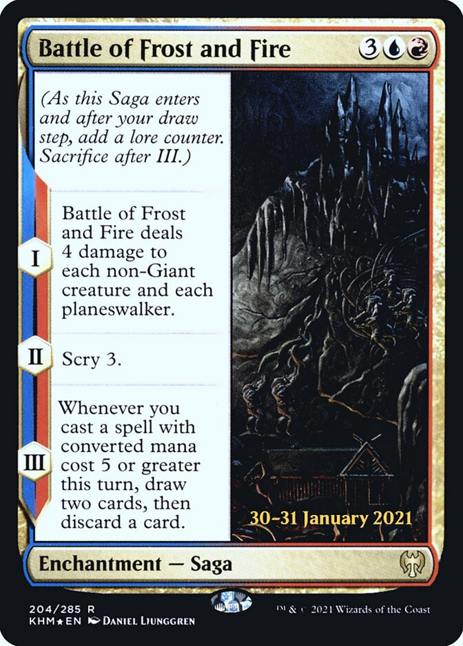 Battle of Frost and Fire (Prerelease) (Kaldheim) - (Foil): Kaldheim Promos