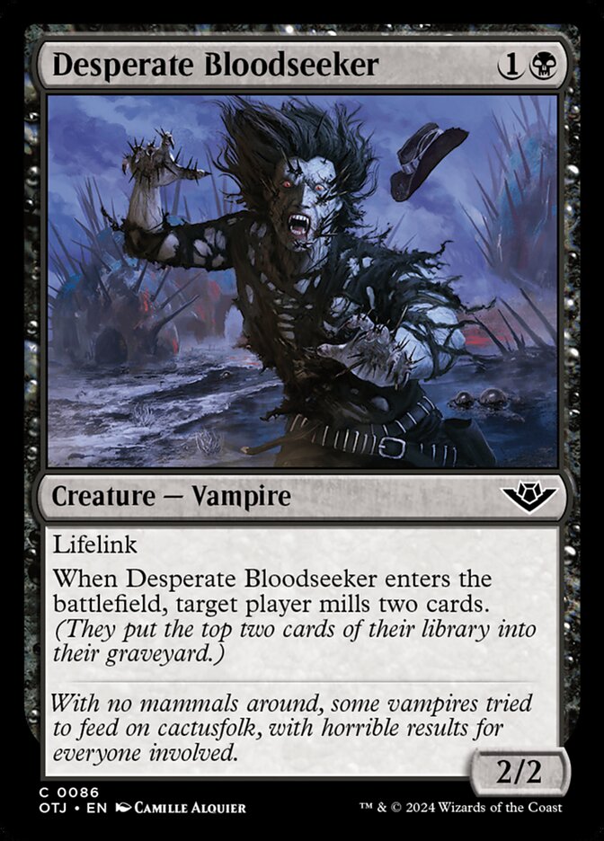 Desperate Bloodseeker - (Foil): Outlaws of Thunder Junction