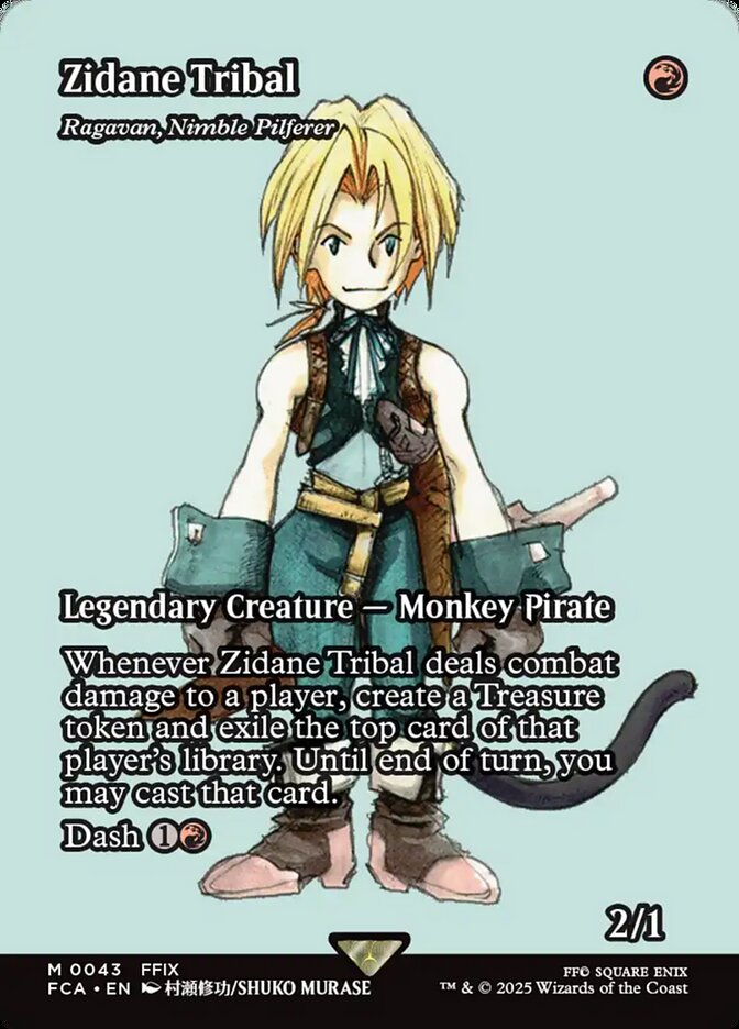 Ragavan, Nimble Pilferer (Zidane Tribal) (Borderless): Final Fantasy: Through the Ages