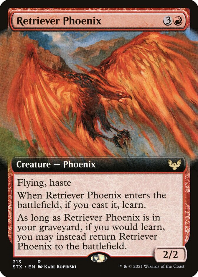 Retriever Phoenix (Extended Art) - (Foil): Strixhaven: School of Mages