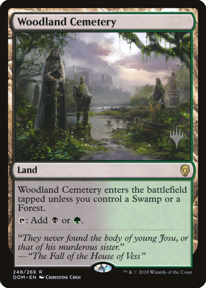 Woodland Cemetery (Promo Pack) (Dominaria) - (Foil): Dominaria Promos