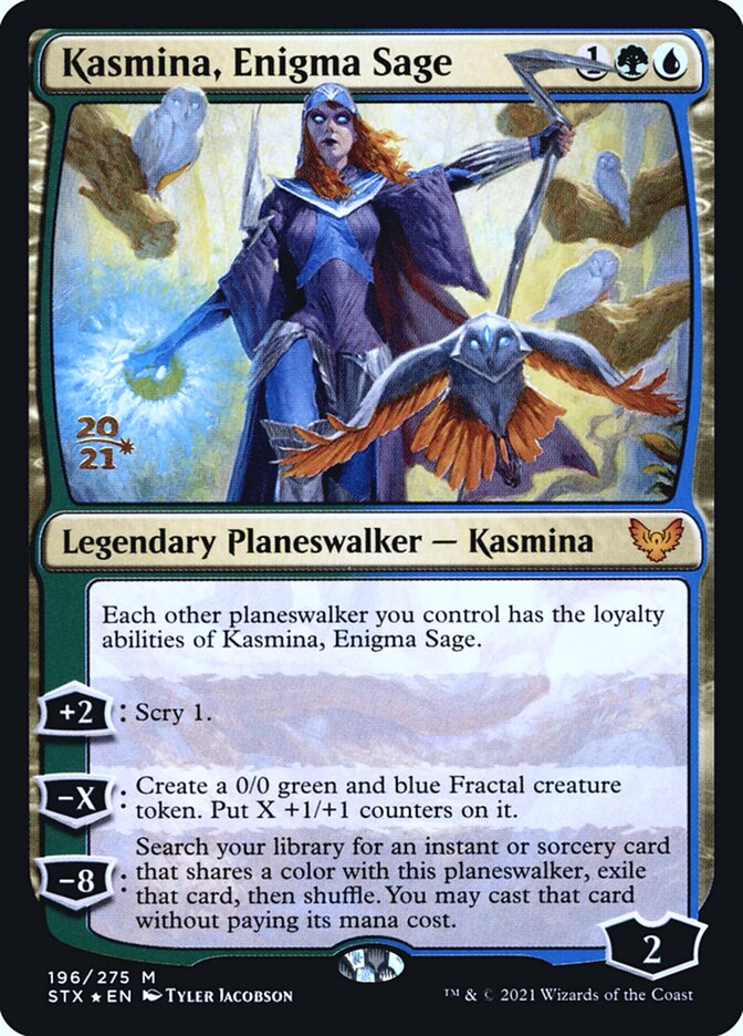 Kasmina, Enigma Sage (Prerelease) (Strixhaven: School of Mages) - (Foil): Strixhaven: School of Mages Promos