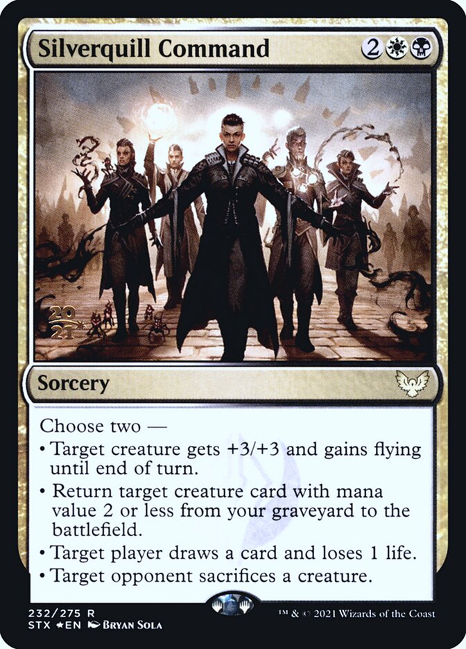Silverquill Command (Prerelease) (Strixhaven: School of Mages) - (Foil): Strixhaven: School of Mages Promos