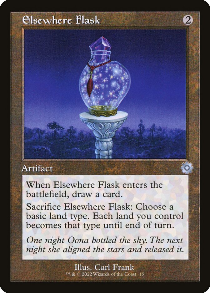 Elsewhere Flask (#015) (Retro Frame) - (Foil): The Brothers' War Retro Artifacts