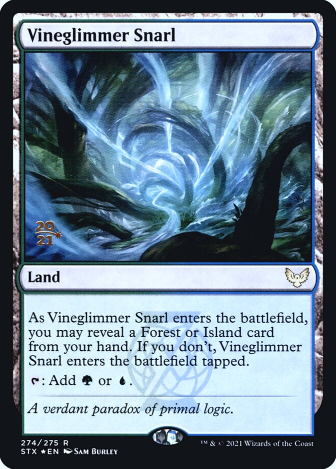 Vineglimmer Snarl (Prerelease) (Strixhaven: School of Mages) - (Foil): Strixhaven: School of Mages Promos