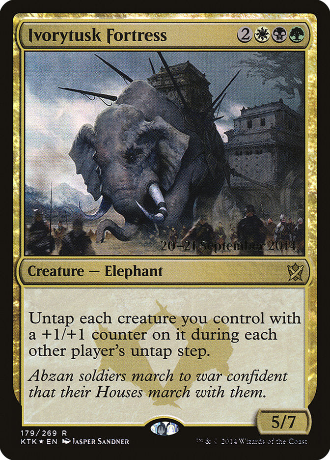 Ivorytusk Fortress (Prerelease) (Khans of Tarkir) - (Foil): Khans of Tarkir Promos