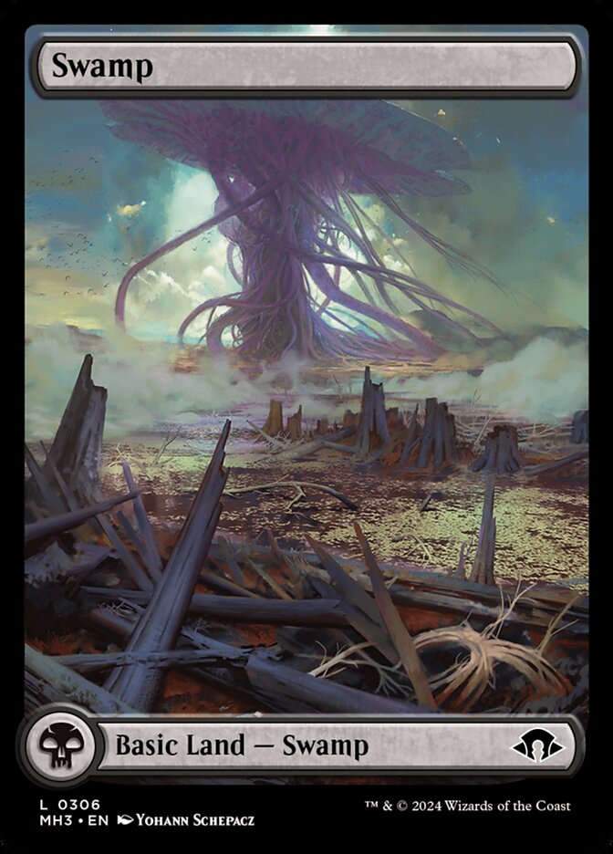 Swamp (#306) (Full Art) - (Foil): Modern Horizons 3