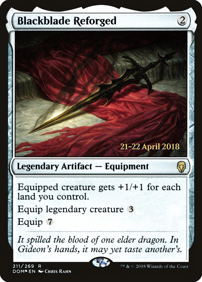 Blackblade Reforged (Prerelease) (Dominaria) - (Foil): Dominaria Promos