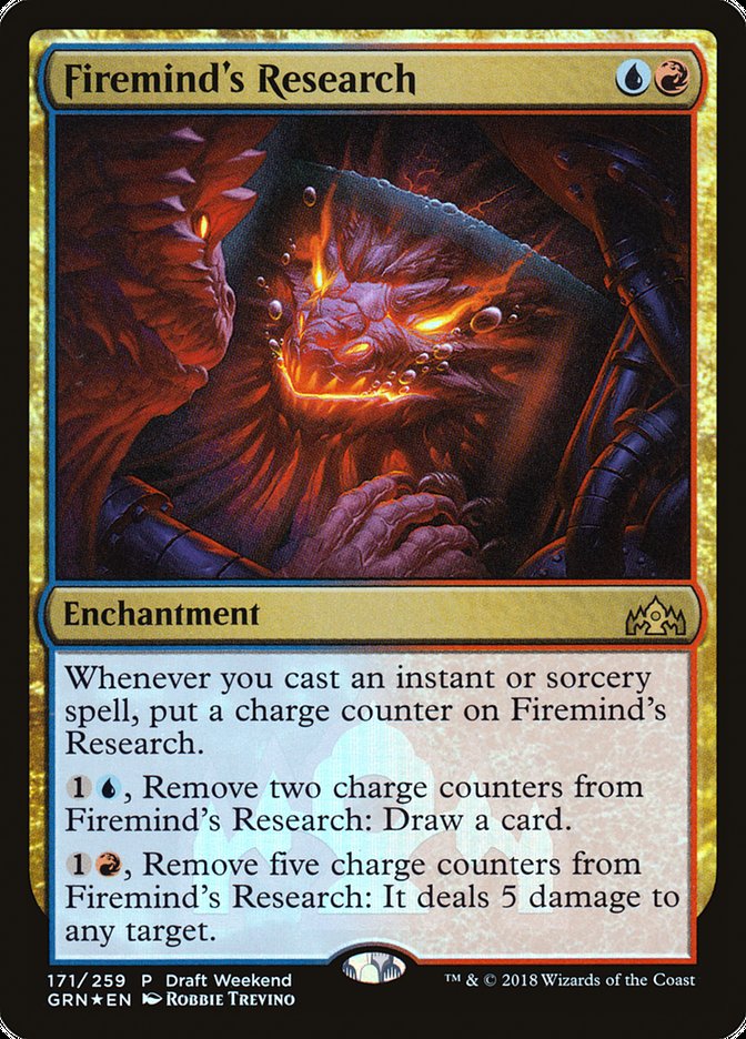 Firemind's Research (Prerelease) (Guilds of Ravnica) - (Foil): Guilds of Ravnica Promos