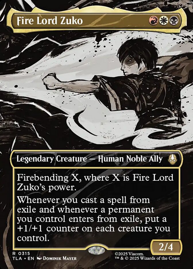 Fire Lord Zuko (Borderless) - (Foil): Avatar: The Last Airbender
