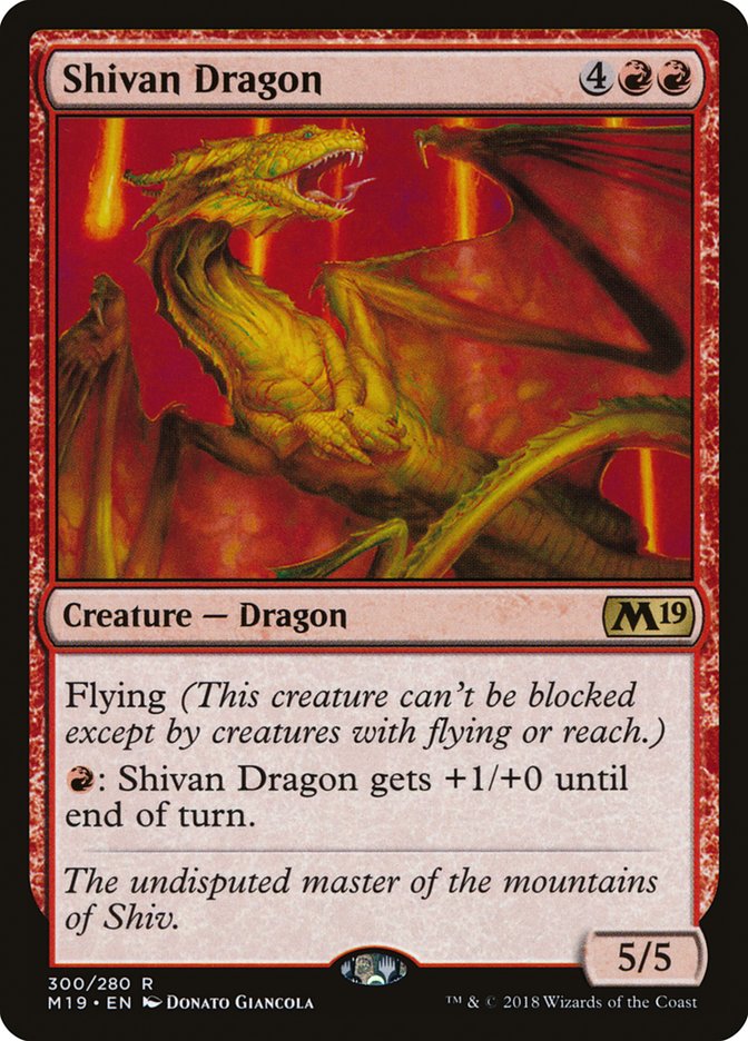 Shivan Dragon (Planeswalker Deck): Core Set 2019
