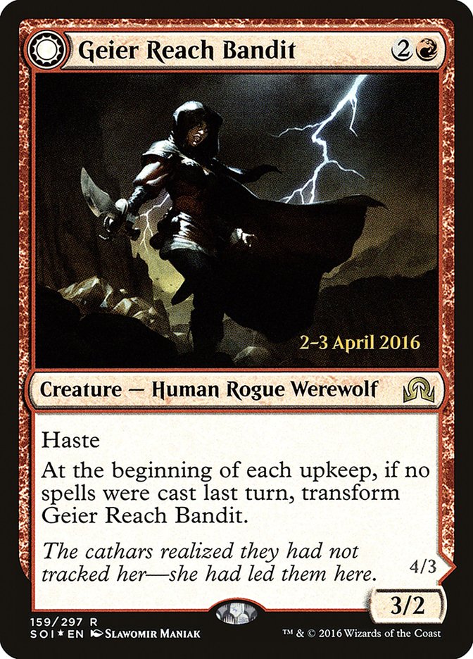 Geier Reach Bandit // Vildin-Pack Alpha (Prerelease) (Shadows over Innistrad) - (Foil): Shadows over Innistrad Promos