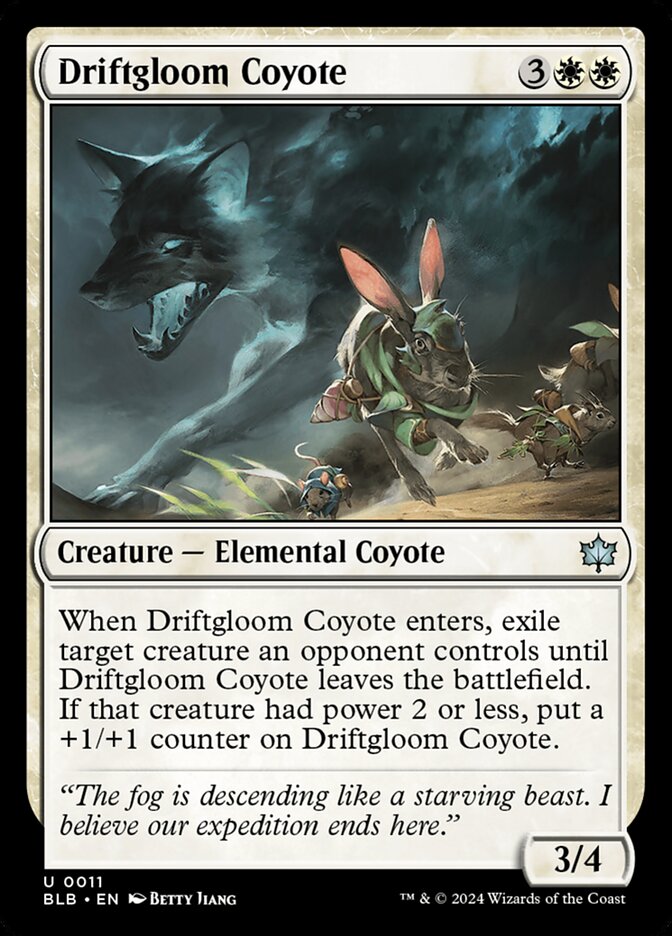 Driftgloom Coyote - (Foil): Bloomburrow