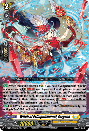 Witch of Extinguishment, Fergosa: D Booster Set 13: Flight of Chakrabarthi