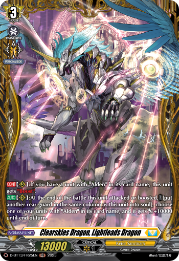 Clearskies Dragon, Lightleads Dragon: D Booster Set 13: Flight of Chakrabarthi