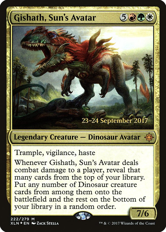 Gishath, Sun's Avatar (Prerelease) (Ixalan) - (Foil): Ixalan Promos