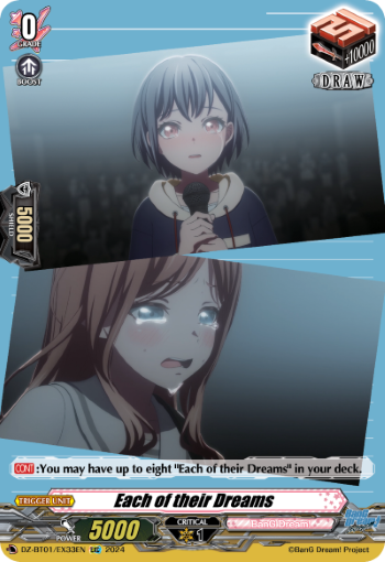 Each of their Dreams: DZ Booster Set 01: Fated Clash