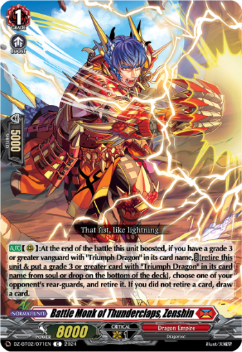Battle Monk of Thunderclaps, Zenshin: DZ Booster Set 02: Illusionless Strife