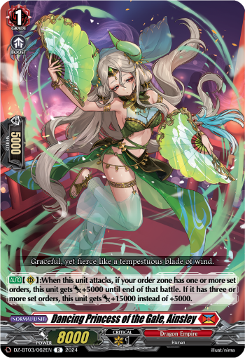 Dancing Princess of the Gale, Ainsley: DZ Booster Set 03: Dimensional Transcendence
