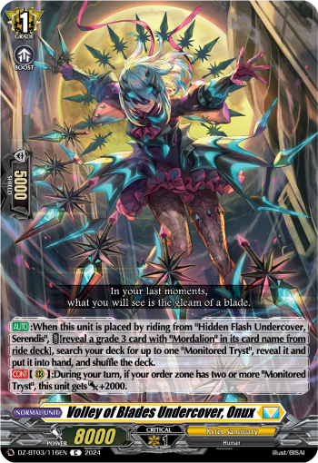 Volley of Blades Undercover, Onux: DZ Booster Set 03: Dimensional Transcendence