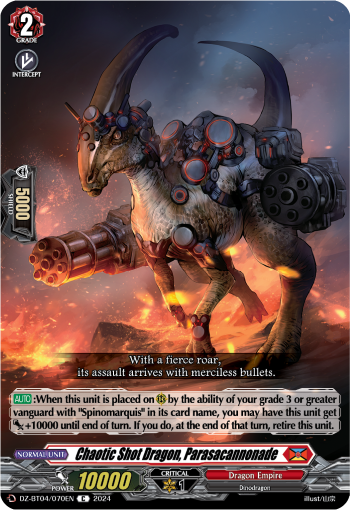 Chaotic Shot Dragon, Parasacannonade: DZ Booster Set 04: Destined Showdown