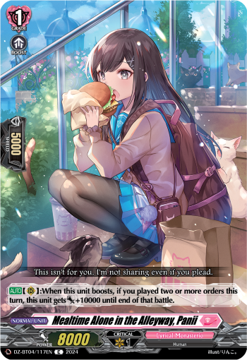 Mealtime Alone in the Alleyway, Panii: DZ Booster Set 04: Destined Showdown