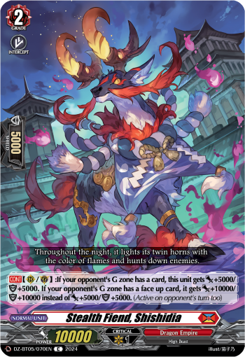 Stealth Fiend, Shishidia: DZ Booster Set 05: Omniscient Awakening