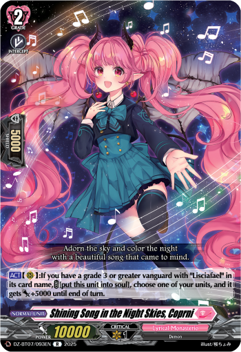 Shining Song in the Night Skies, Coprni : DZ Booster Set 07: Moon Fangs & Cerulean Blaze