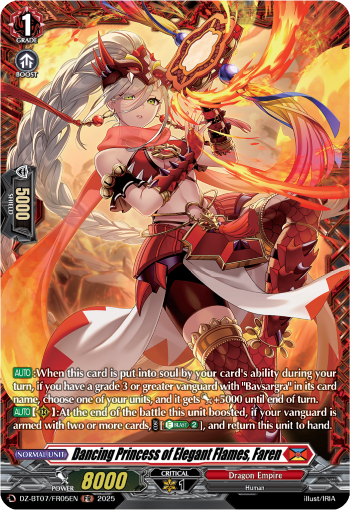 Dancing Princess of Elegant Flames, Faren : DZ Booster Set 07: Moon Fangs & Cerulean Blaze