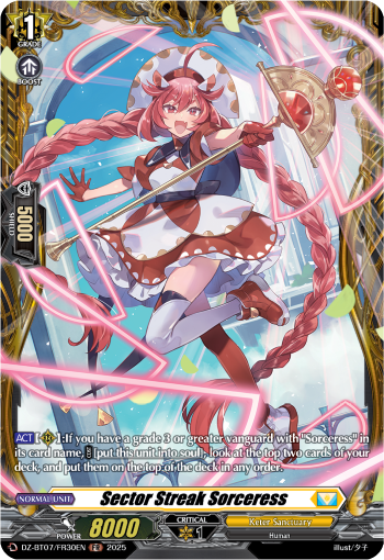 Sector Streak Sorceress : DZ Booster Set 07: Moon Fangs & Cerulean Blaze