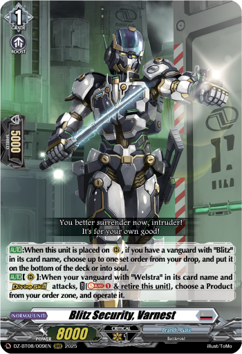 Blitz security, Varnest: DZ Booster Set 08: Knights 0f Rebirth