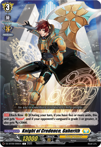 Knight of Credence, Gaherith: DZ Booster Set 09: Super Brave Detonation