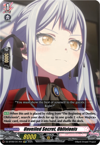 Unveiled Secret, Oblivionis: DZ Booster Set 09: Super Brave Detonation