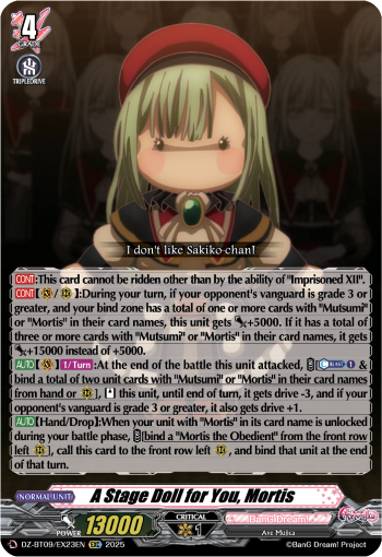 A Stage Doll for You, Mortis: DZ Booster Set 09: Super Brave Detonation