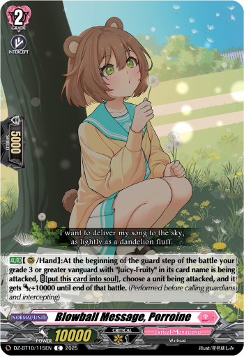 Blowball Message, Porroine: DZ Booster Set 10: Dragonsoul Resonance