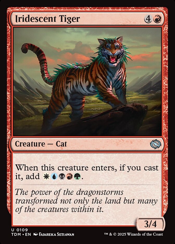 Iridescent Tiger - (Foil): Tarkir: Dragonstorm