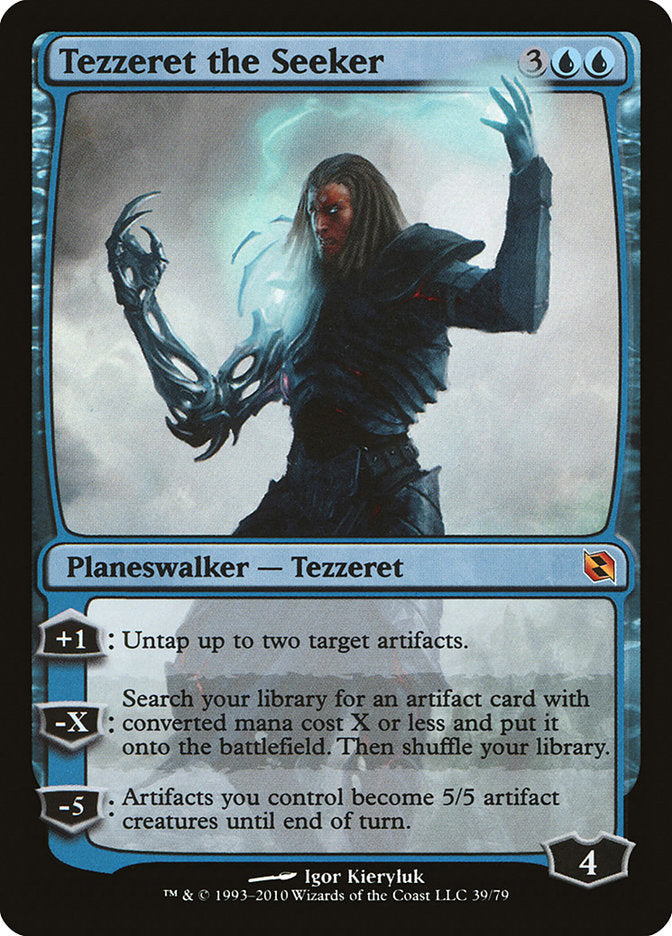Tezzeret the Seeker - (Foil): Duel Decks: Elspeth vs. Tezzeret