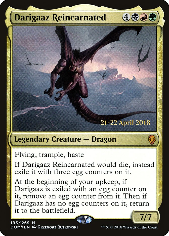 Darigaaz Reincarnated (Prerelease) (Dominaria) - (Foil): Dominaria Promos