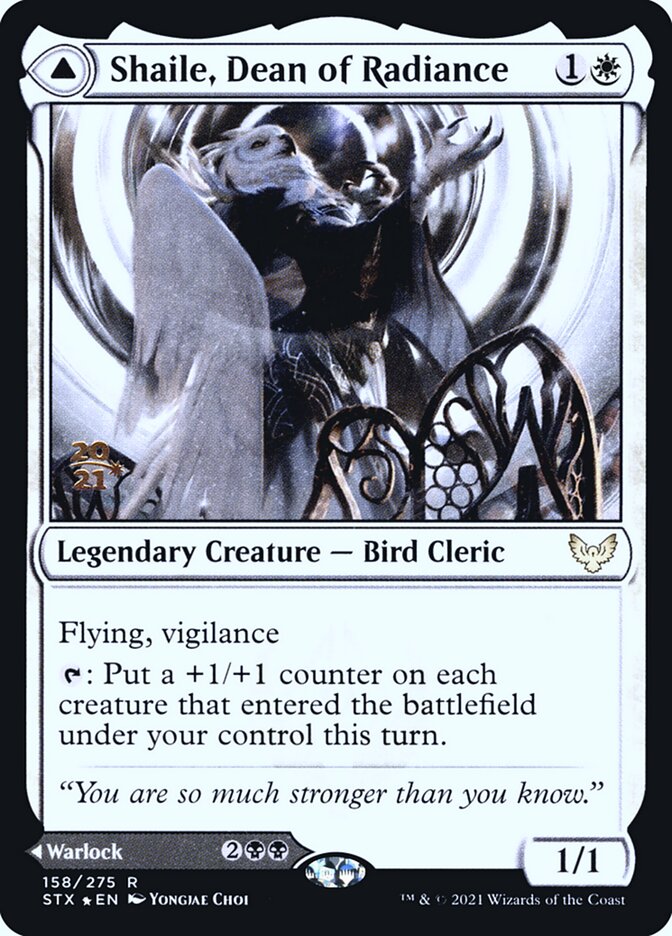 Shaile, Dean of Radiance // Embrose, Dean of Shadow (Prerelease) (Strixhaven: School of Mages) - (Foil): Strixhaven: School of Mages Promos