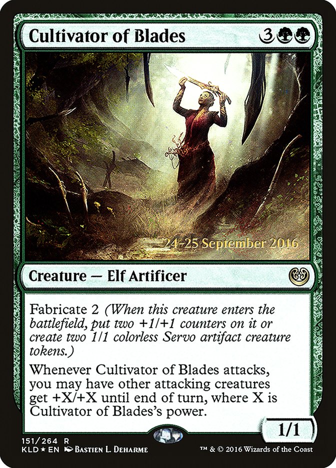 Cultivator of Blades (Prerelease) (Kaladesh) - (Foil): Kaladesh Promos