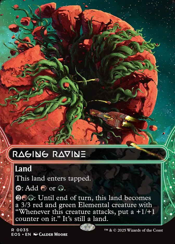 Raging Ravine (#035) (Borderless) - (Foil): Edge of Eternities: Stellar Sights